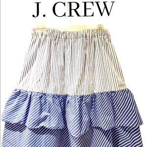 J.Crew blue and white striped skirt.Size 4